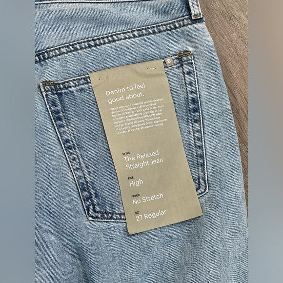NWT Everlane Size 27 The Rigid Slouch Jean Vintage Sky Blue High Rise Denim - Picture 7 of 15